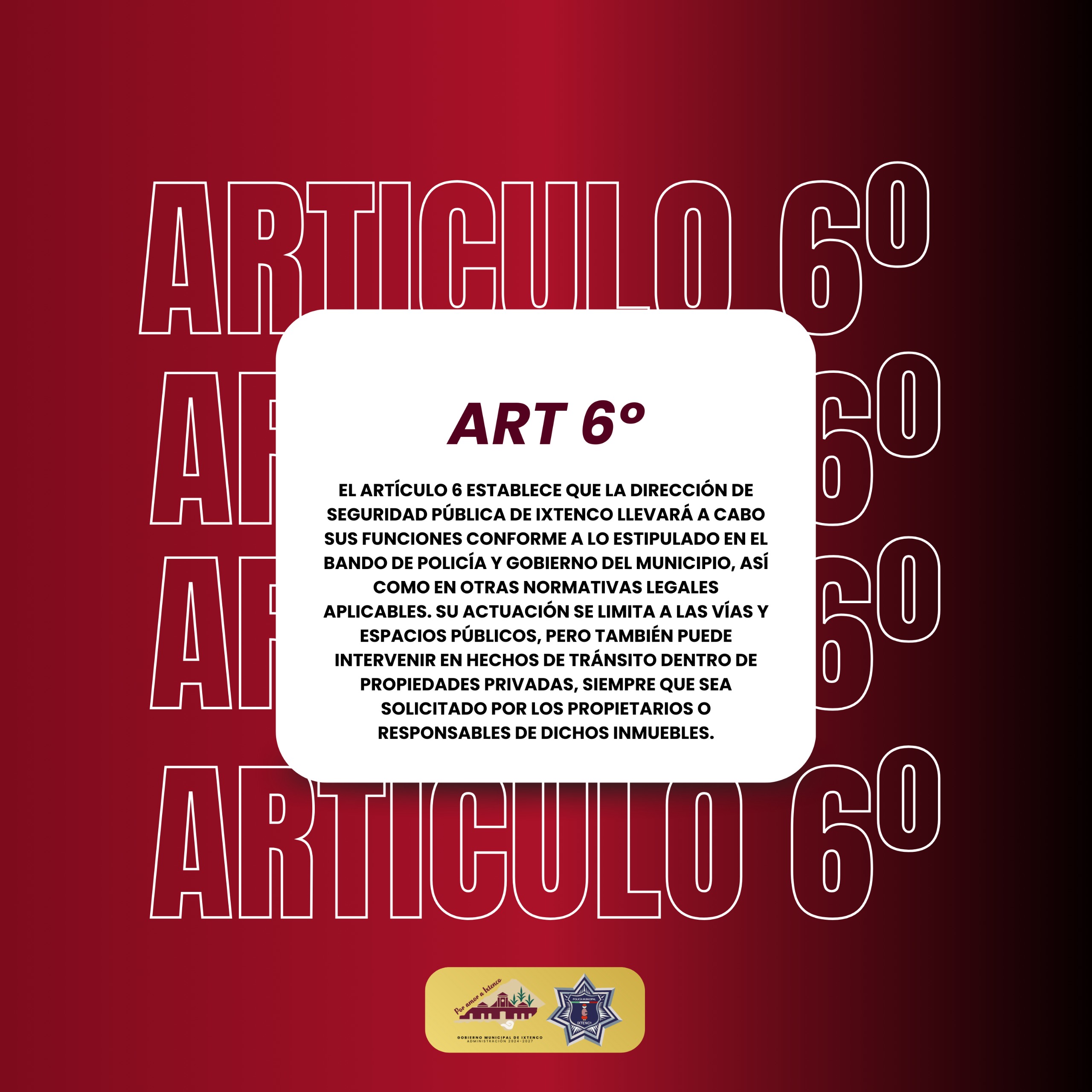 Con el objetivo de fortalecer la seguridad vial y garantizar una convivencia ordenada entre peatones y automovilistas, el Ayuntamiento de Ixtenco, a través de la Dirección de Seguridad Pública y Vialidad, ha iniciado el proceso de socialización del Reglamento de Tránsito y Vialidad del Municipio de Ixtenco.
