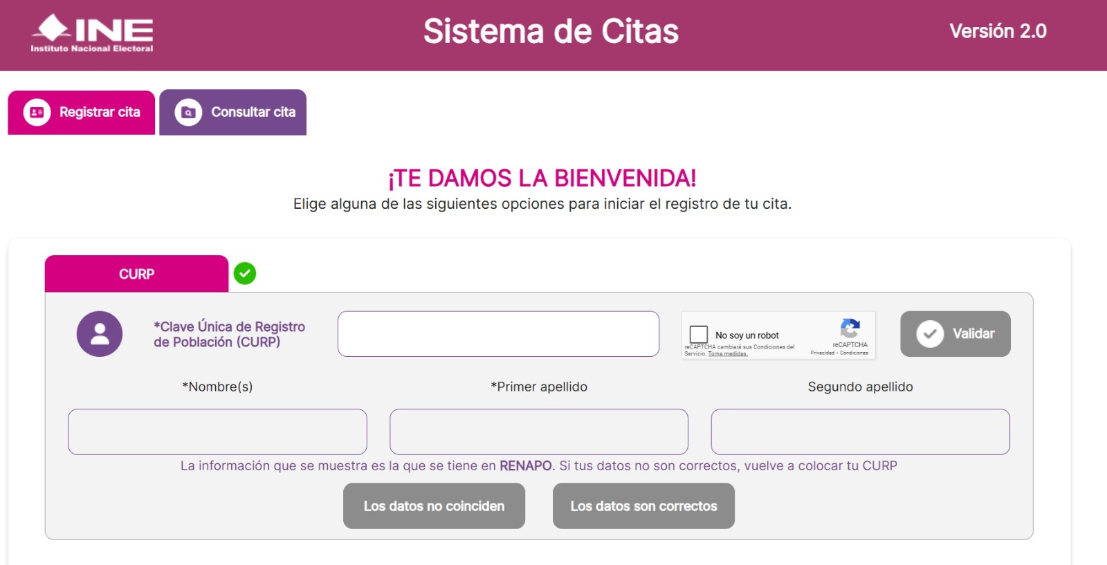 Avala INE nuevo sistema de citas para optimizar los servicios relacionados con la Credencial para Votar