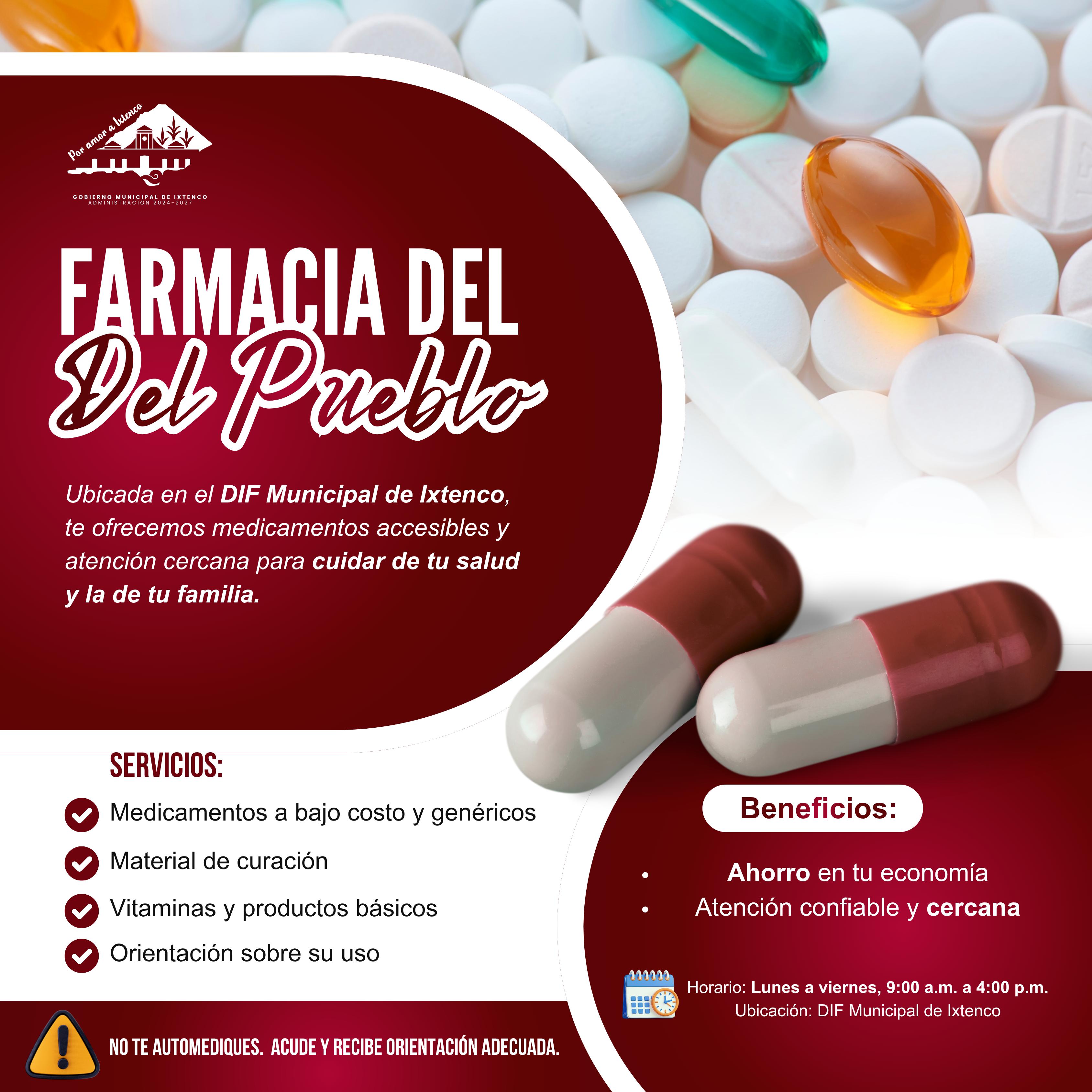 Farmacia del Pueblo continúa brindando atención accesible en Ixtenco