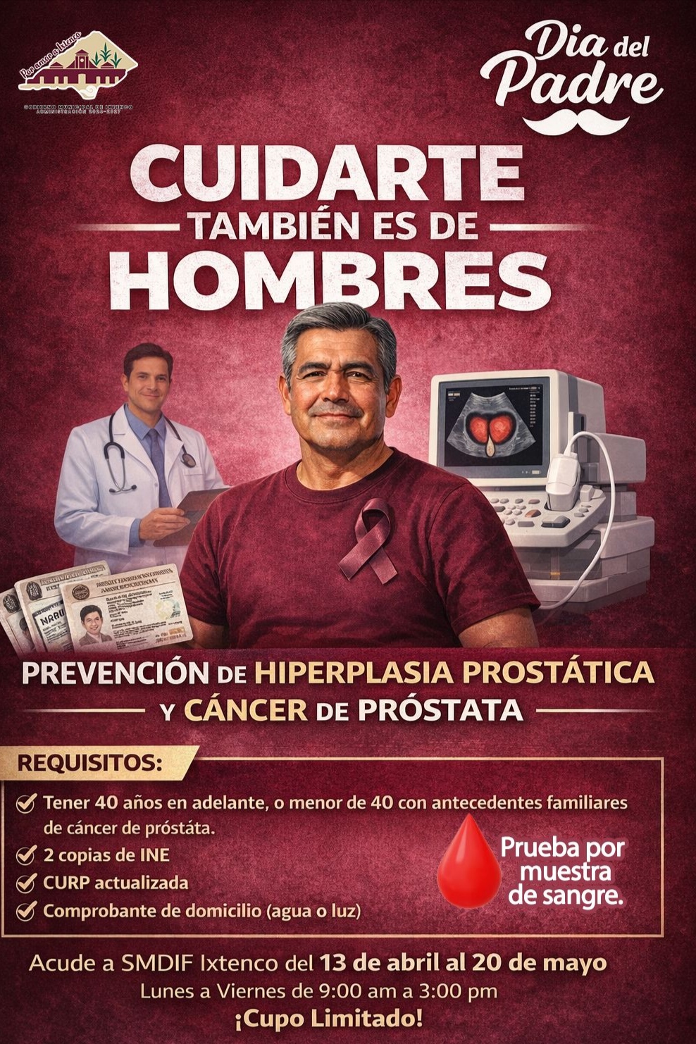 SMDIF Ixtenco impulsa campaña de prevención de cáncer de próstata