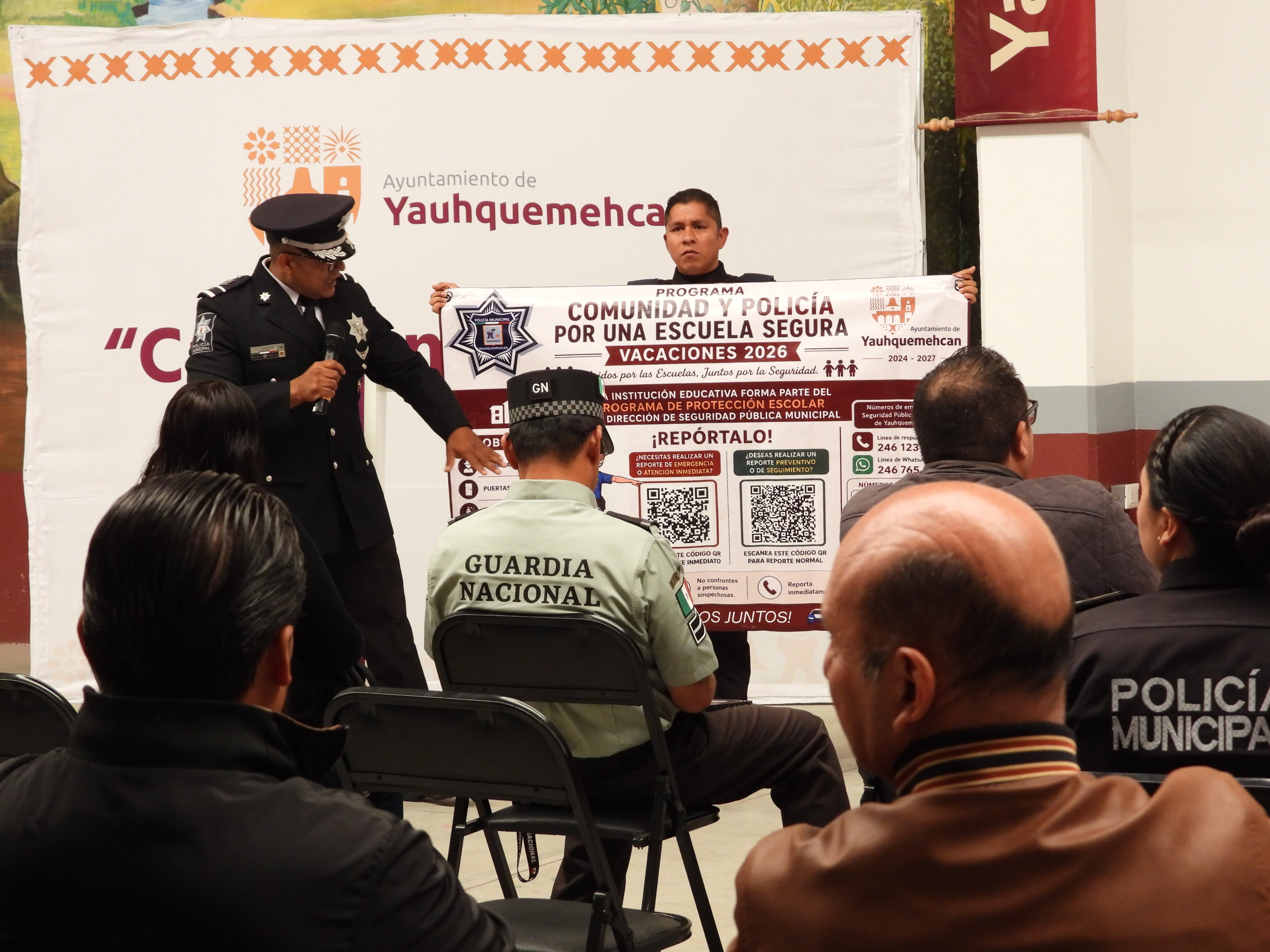 Se protegerán escuelas en temporada vacacional en Yauhquemehcan