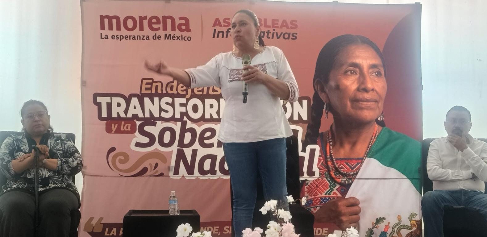 Respaldan en la capital tlaxcalteca a Ana Lilia Rivera para fortalecer la organización de la Cuarta Transformación