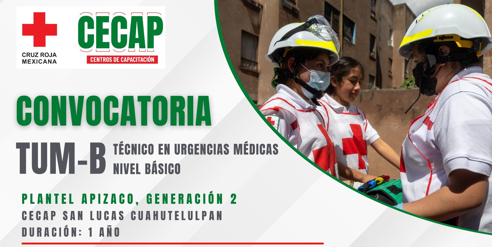 Cruz Roja Tlaxcala abre convocatoria para formar nuevos Técnicos en Urgencias Médicas