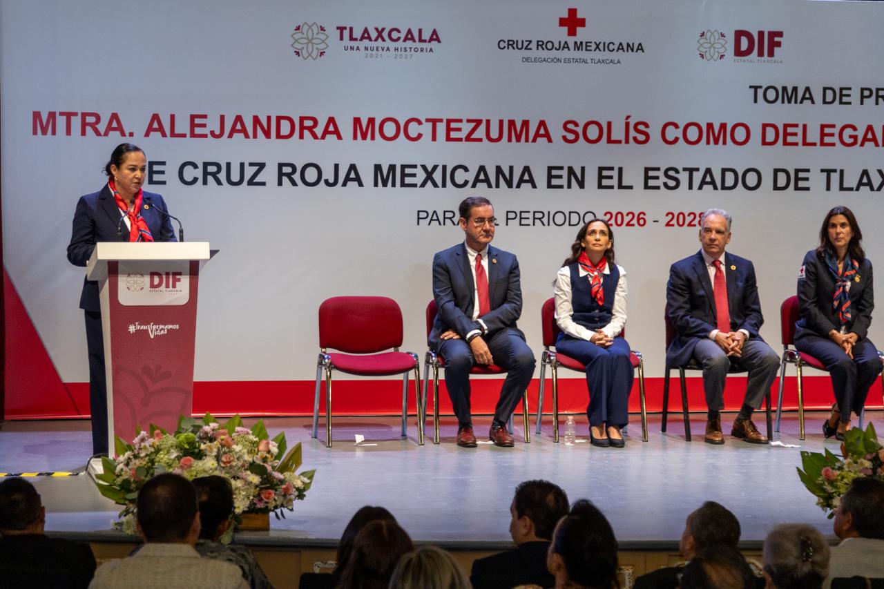 Alejandra Moctezuma Solís asume la Delegación Estatal de Cruz Roja Mexicana en Tlaxcala para el periodo 2026–2028