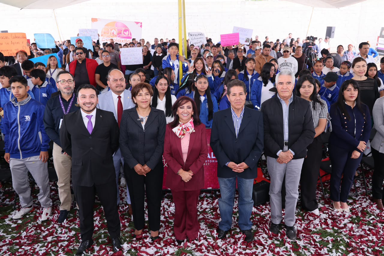 GOBERNADORA ENCABEZA INICIO DE CONSTRUCCIÓN DE NUEVA TELESECUNDARIA EN CUAPIAXTLA