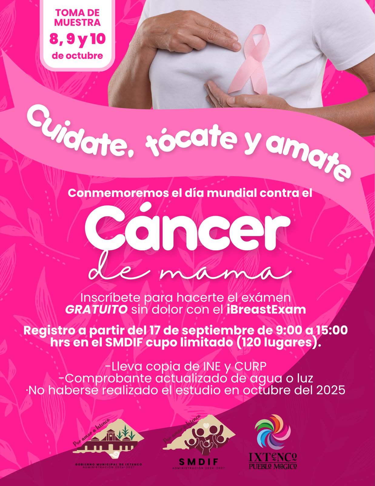 SMDIF IXTENCO FORTALECE LA PREVENCIÓN DEL CÁNCER DE MAMA CON ESTUDIOS GRATUITOS